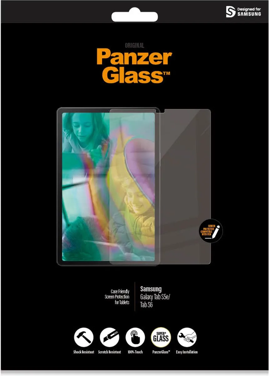 PanzerGlass Case Friendly Gehard Glas voor Samsung Galaxy Tab S5e