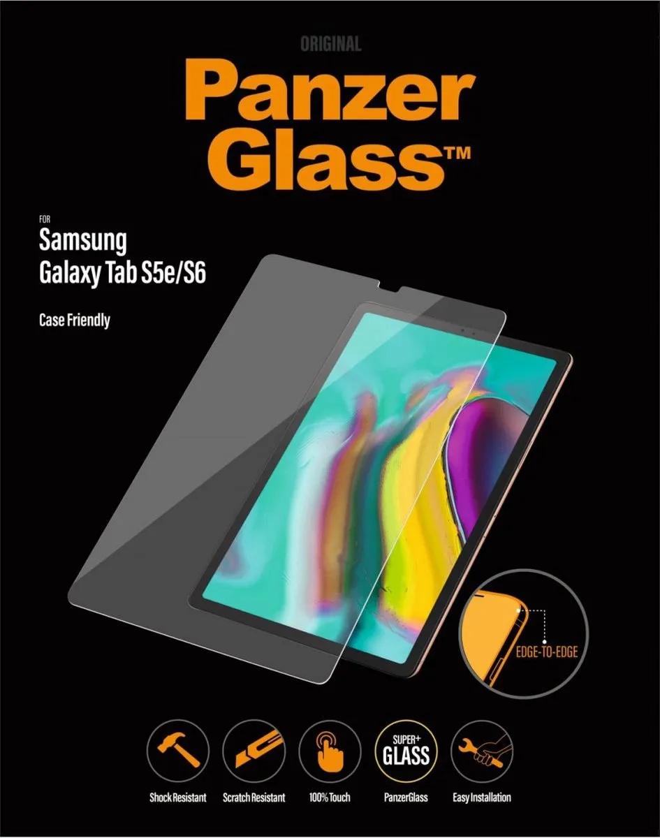 PanzerGlass Case Friendly Gehard Glas voor Samsung Galaxy Tab S5e