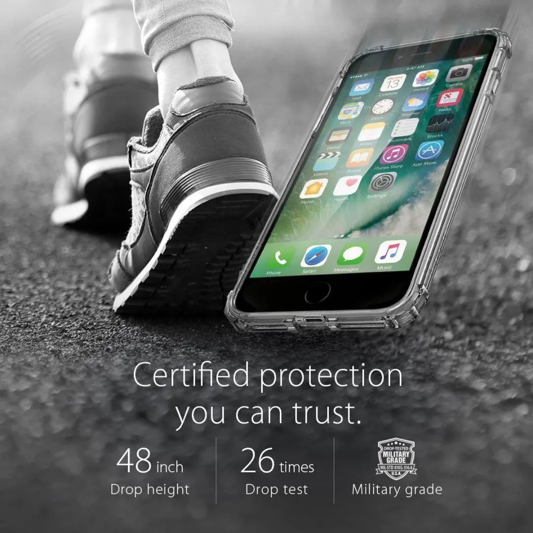 Spigen Crystal Shell iPhone 7 Plus 8 Plus Hoesje - Transparant