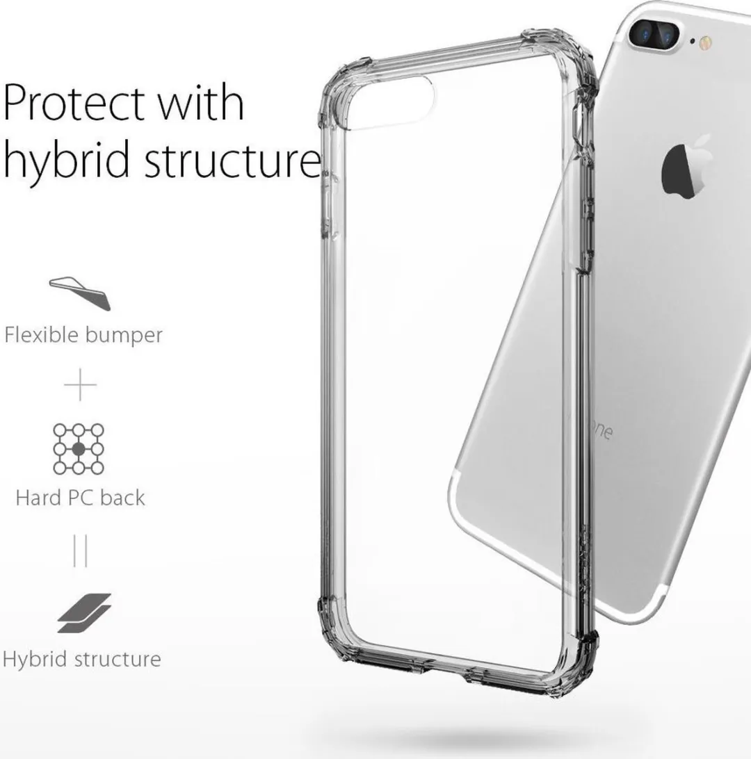 Spigen Crystal Shell iPhone 7 Plus 8 Plus Hoesje - Transparant - afbeelding 6 van 6
