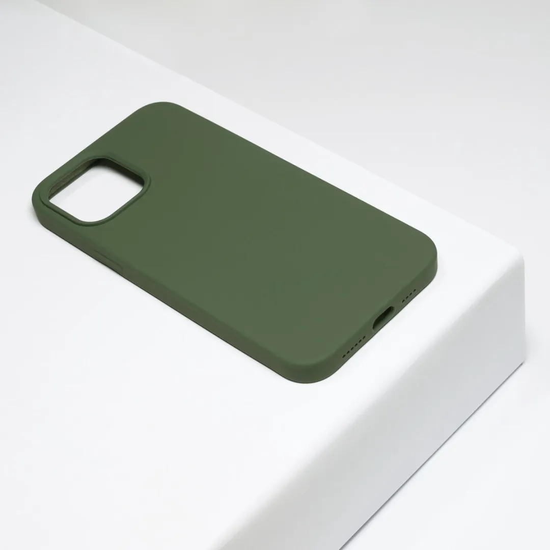 BMAX Siliconen Hoesje iPhone 12 Pro Max - Donkergroen