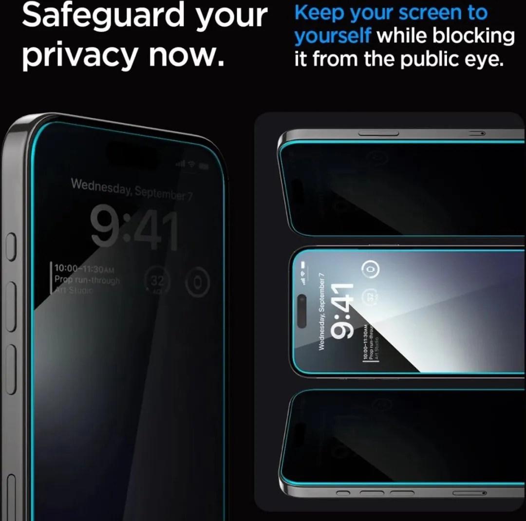 Spigen EZ Fit Privacy Screen iPhone 15 - Installatieset