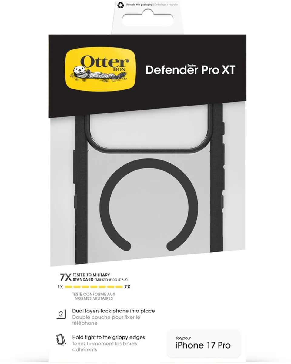 OtterBox Defender Pro 77-98516 iPhone 17 Pro Hoesje - Zwart/Wit