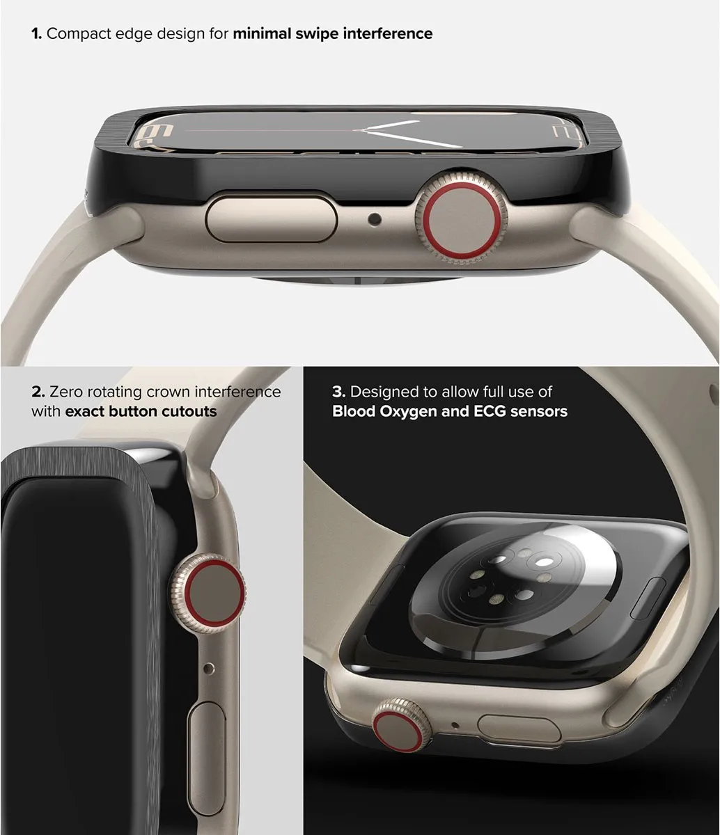 Ringke Bezel Styling Apple Watch Series 7/8/9 41mm - Zwart