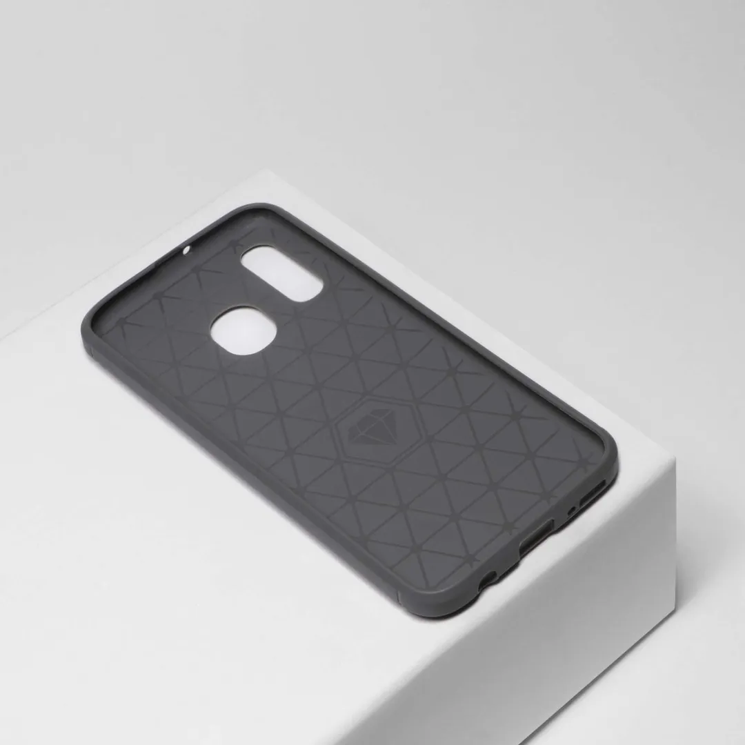 BMAX Carbon Soft Case Samsung Galaxy A40 - Grijs