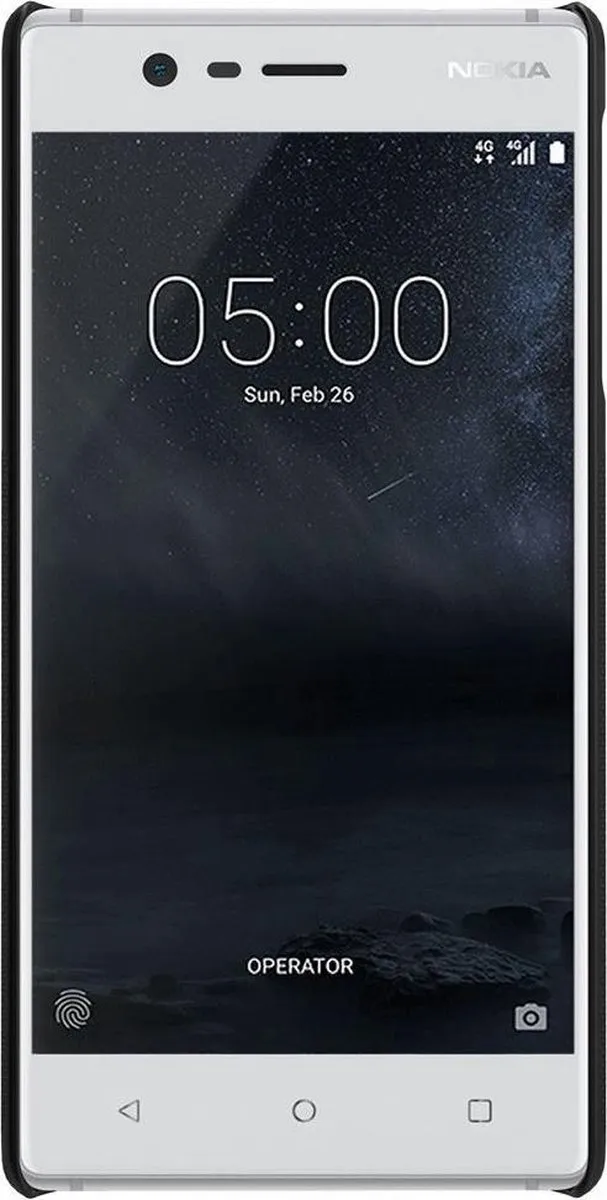 Nillkin Super Frosted Shield Backcover Nokia 3 - Zwart - afbeelding 2 van 6