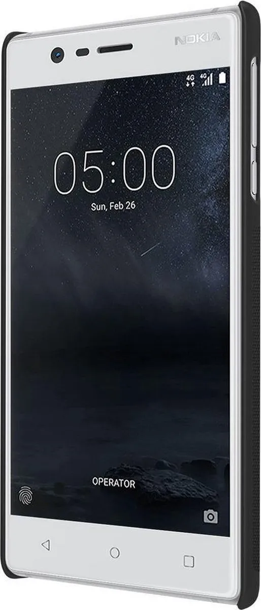 Nillkin Super Frosted Shield Backcover Nokia 3 - Zwart - afbeelding 4 van 6