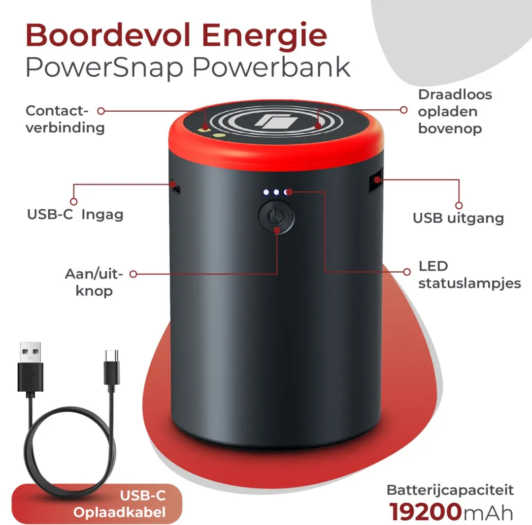 Caliber PowerSnap CPS-PB192 Powerbank 19200mAh - 120W - Zwart