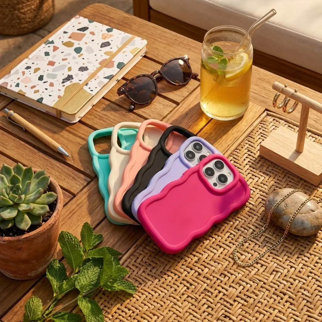 NUVEX iPhone 16 Pro Max Siliconen Hoesje Set - 6 Stuks - Mintgroen/Zwart/Roz
