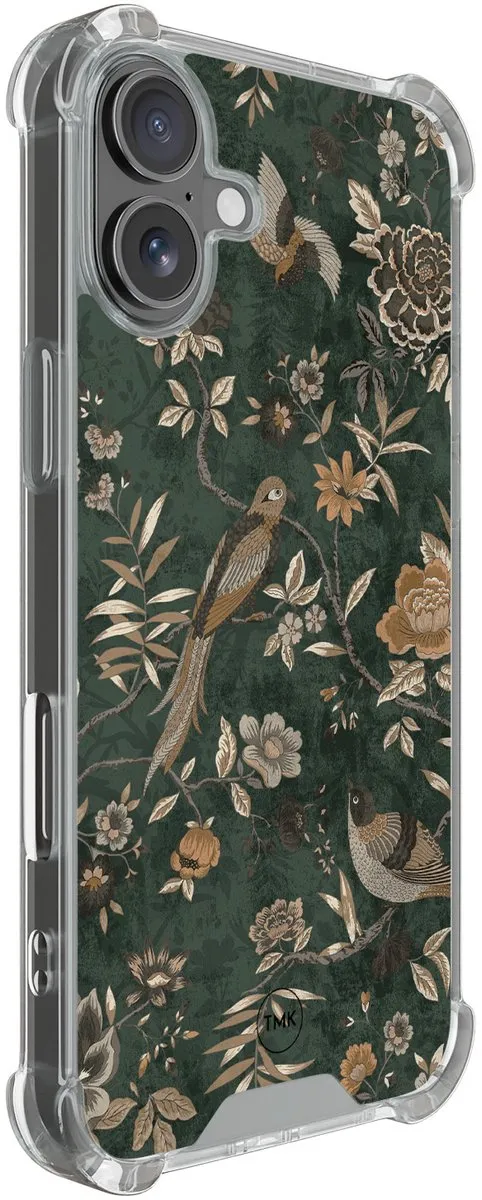 Casevibes iPhone 17 Shockproof Hoesje A/i17/S/016 - Khaki Golden Flowers