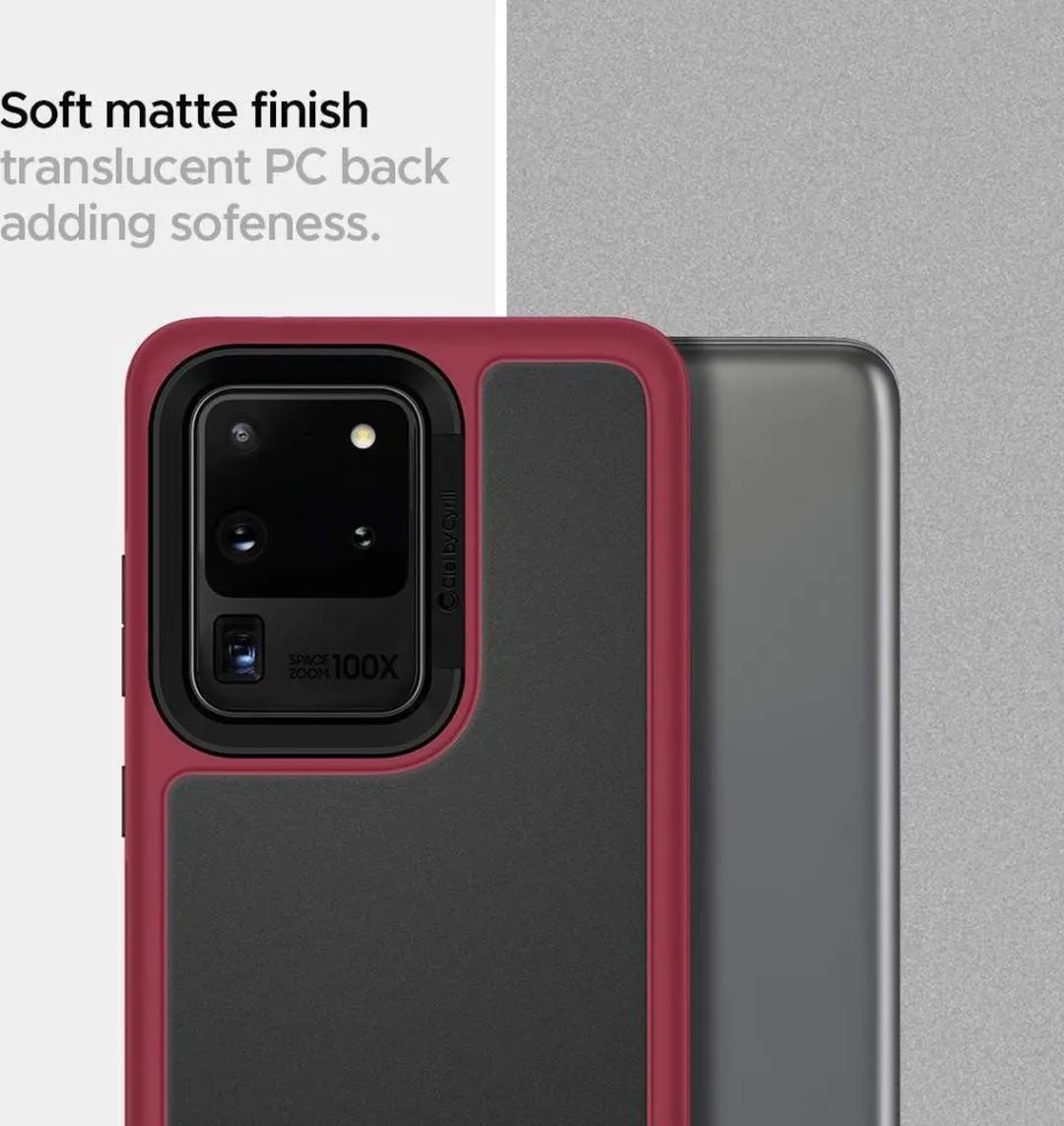Spigen Cyrill Color Brick ACS00728 Hoesje - Samsung Galaxy S20 Ultra - Rood/Zwart