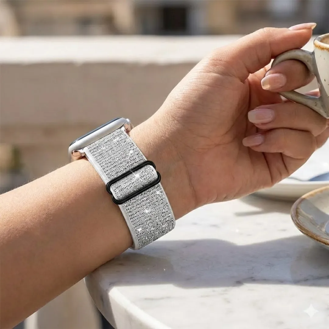 NUVEX Zilver Nylon Apple Watch Band - One Size