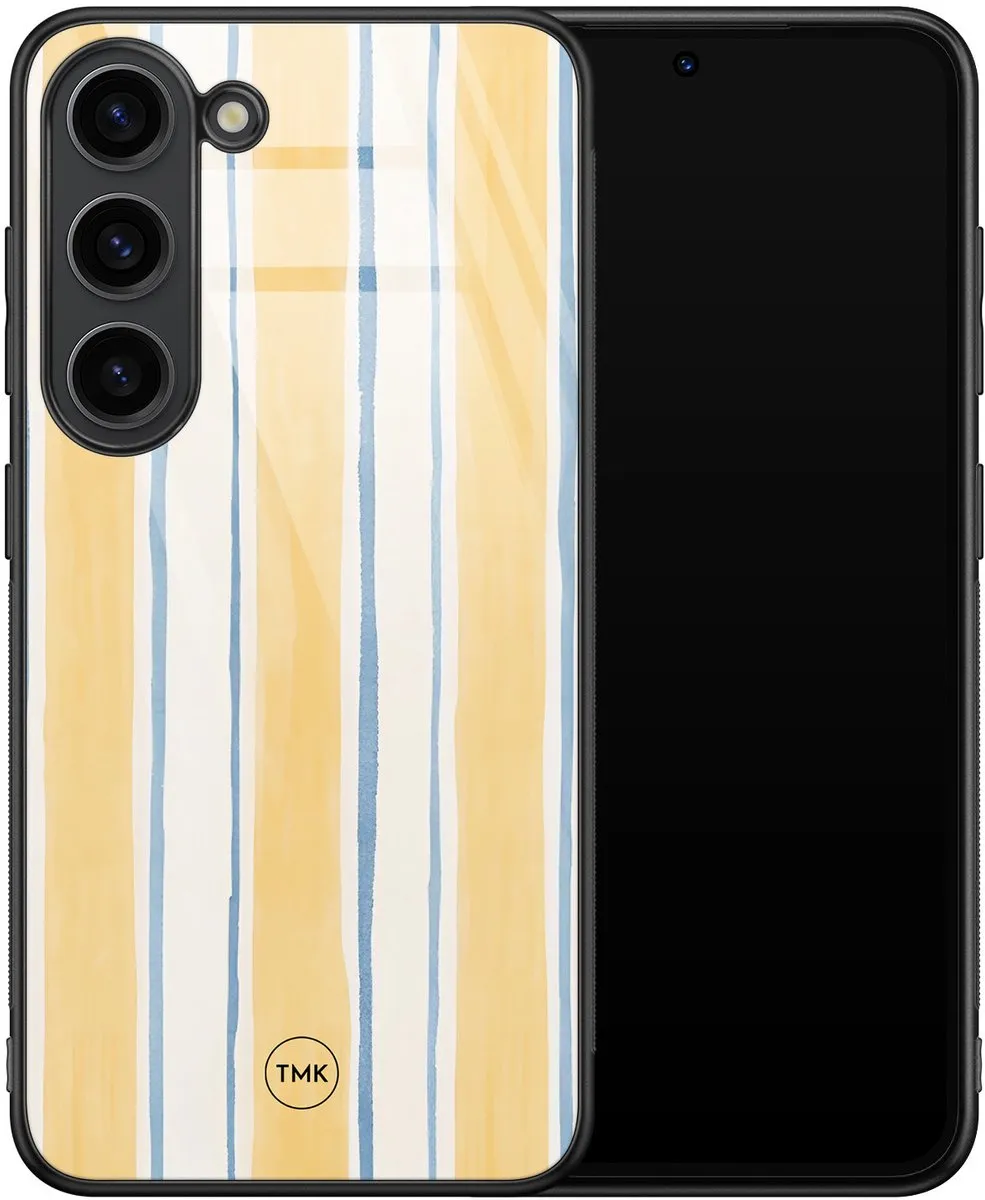 Casevibes Samsung Galaxy S23 Hoesje - Geel Gestreept