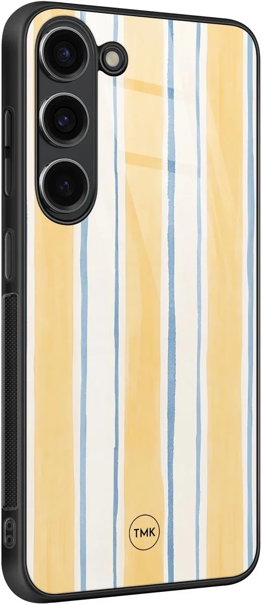 Casevibes Samsung Galaxy S23 Hoesje - Geel Gestreept