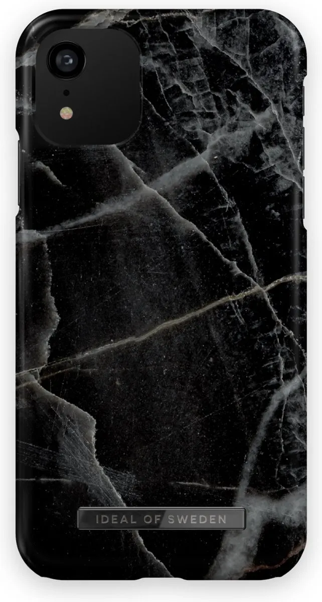iDeal of Sweden iPhone 11/XR Hoesje Black Thunder Marble - afbeelding 2 van 6