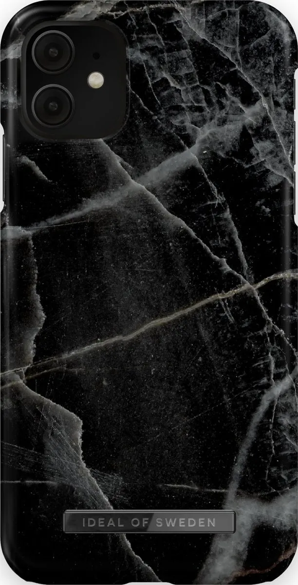 iDeal of Sweden iPhone 11/XR Hoesje Black Thunder Marble