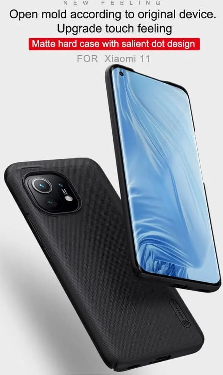 Nillkin Super Frosted Shield - Hoesje geschikt voor Xiaomi Mi 11 Zwart