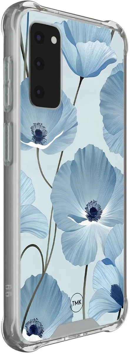 Casevibes Shockproof Hoesje Samsung Galaxy S20 FE - Blauw Bloemenveld