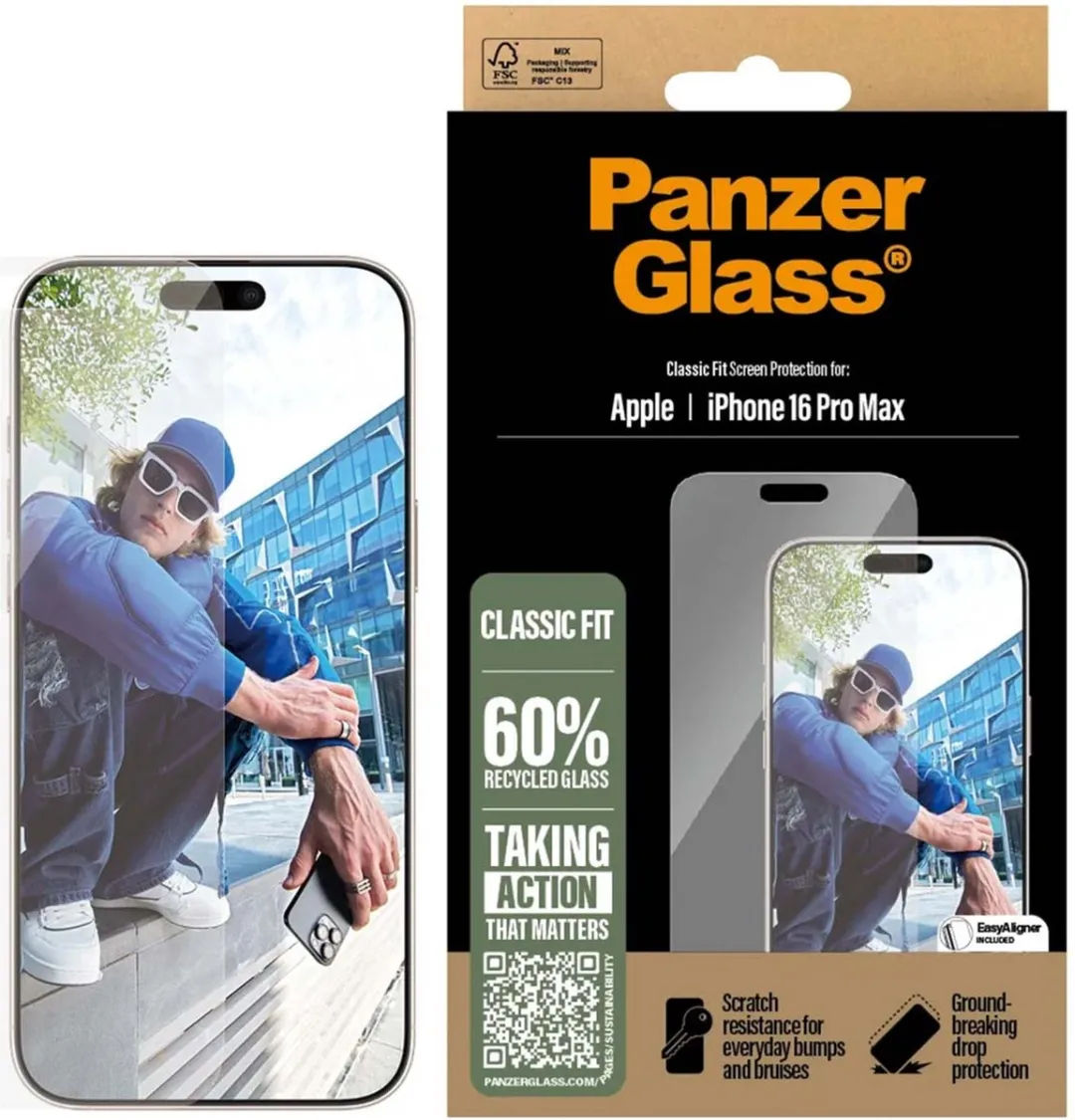 PanzerGlass Classic Fit iPhone 16 Pro Max Screenprotector - 1 Stuk