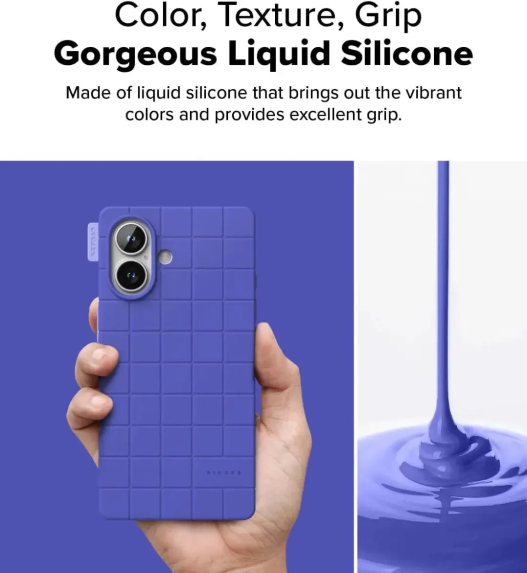 Ringke Bitmap Silicone Magnetic Hoesje iPhone 16 - Blauw