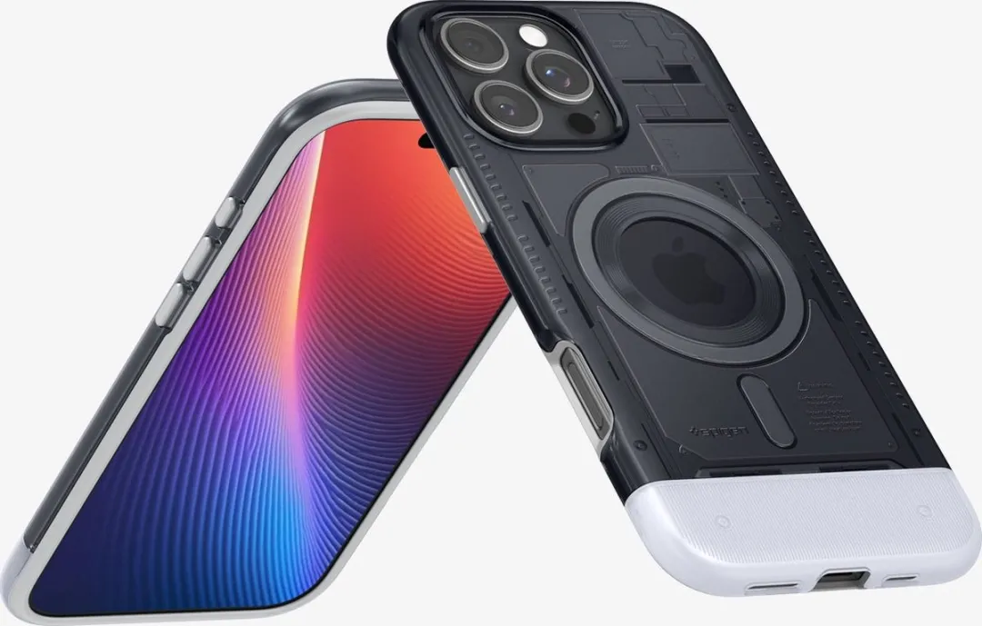 Spigen Classic C1 MagFit Hoesje iPhone 16 Pro - MagSafe - Grijs/Transparant
