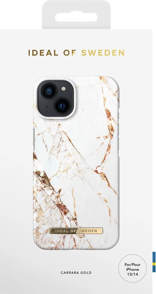iDeal of Sweden iPhone 14 Hoesje - Carrara Gold - afbeelding 4 van 5