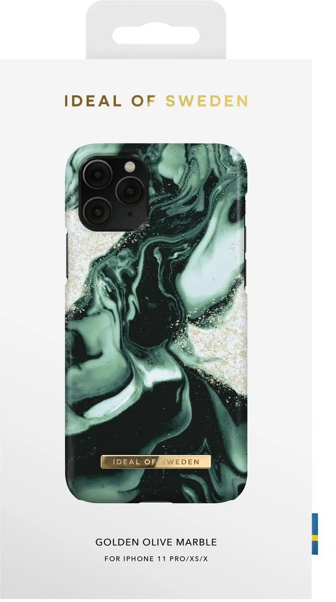 iDeal of Sweden Fashion Case iPhone 11 Pro/XS/X - Golden Olive Marble