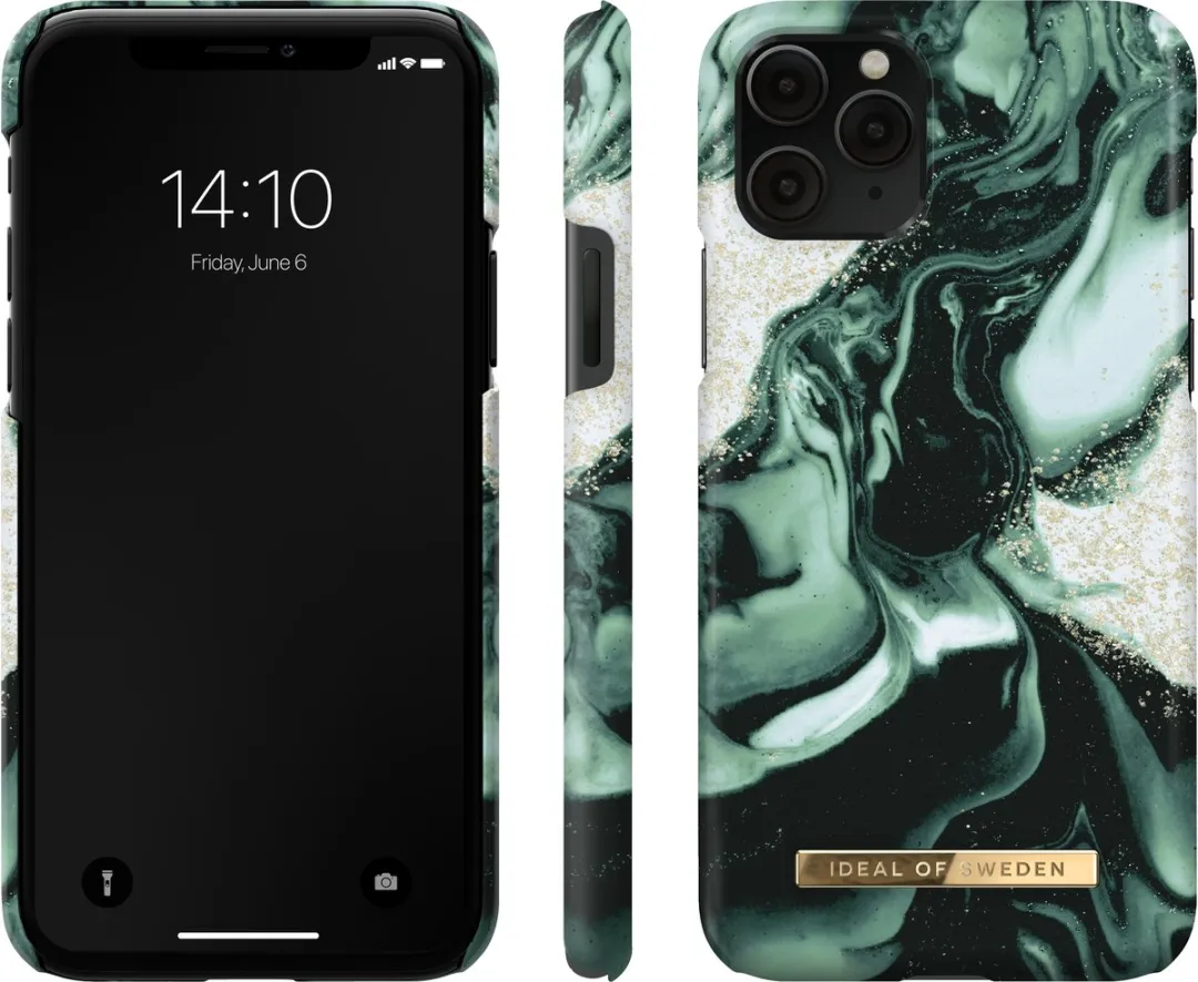 iDeal of Sweden Fashion Case iPhone 11 Pro/XS/X - Golden Olive Marble