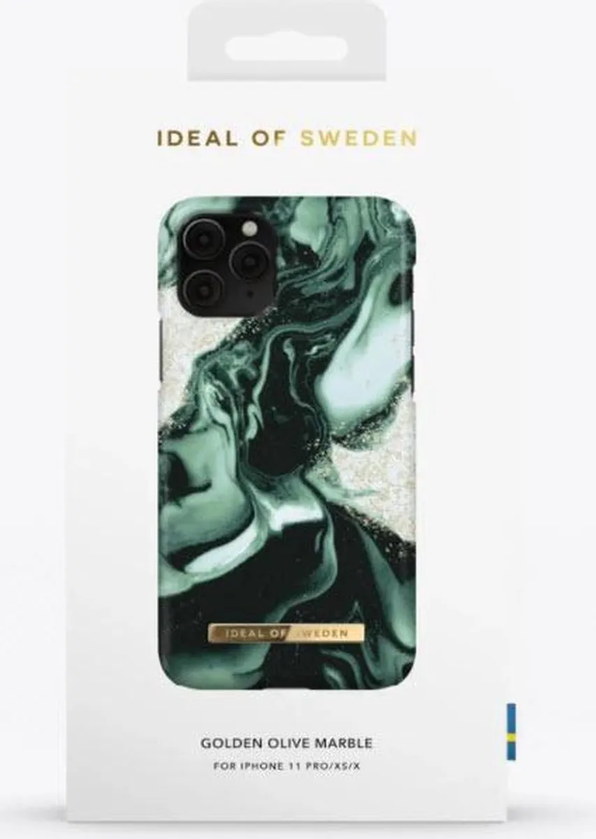 iDeal of Sweden Fashion Case iPhone 11 Pro/XS/X - Golden Olive Marble