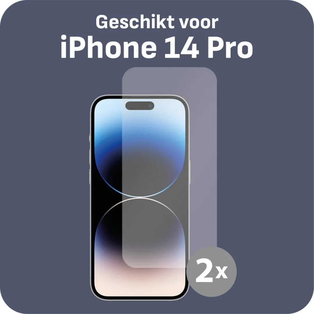 Just in Case Cazy iPhone 14 Pro Schermbeschermer - 2 Stuks