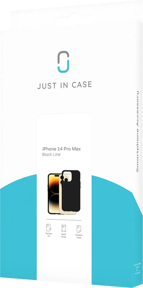 Just in Case Cazy iPhone 14 Pro Max Hoesje - Zwart