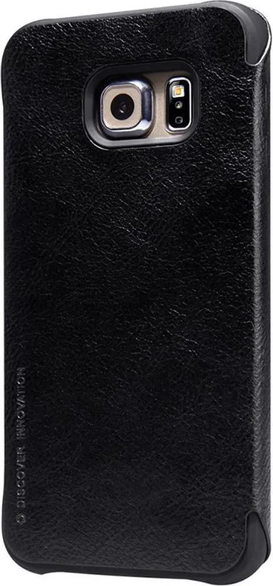 Nillkin Qin Leather Slim Booktype Hoes Samsung Galaxy S6 Edge - Zwart - afbeelding 6 van 6