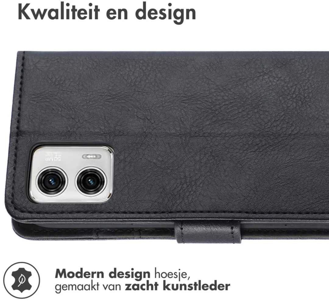 Imoshion Hoesje Motorola Moto G73 - 3 Pasjes - Zwart