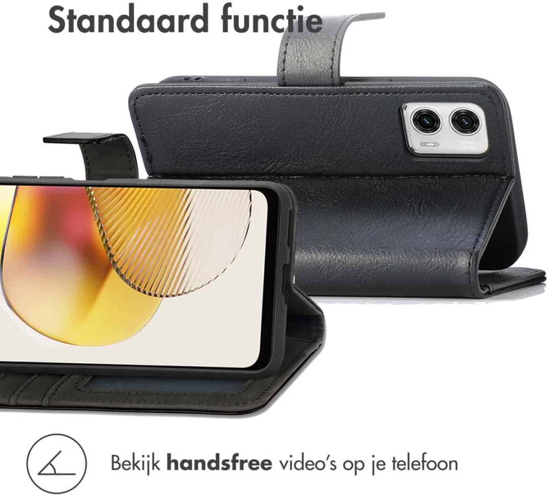 Imoshion Hoesje Motorola Moto G73 - 3 Pasjes - Zwart
