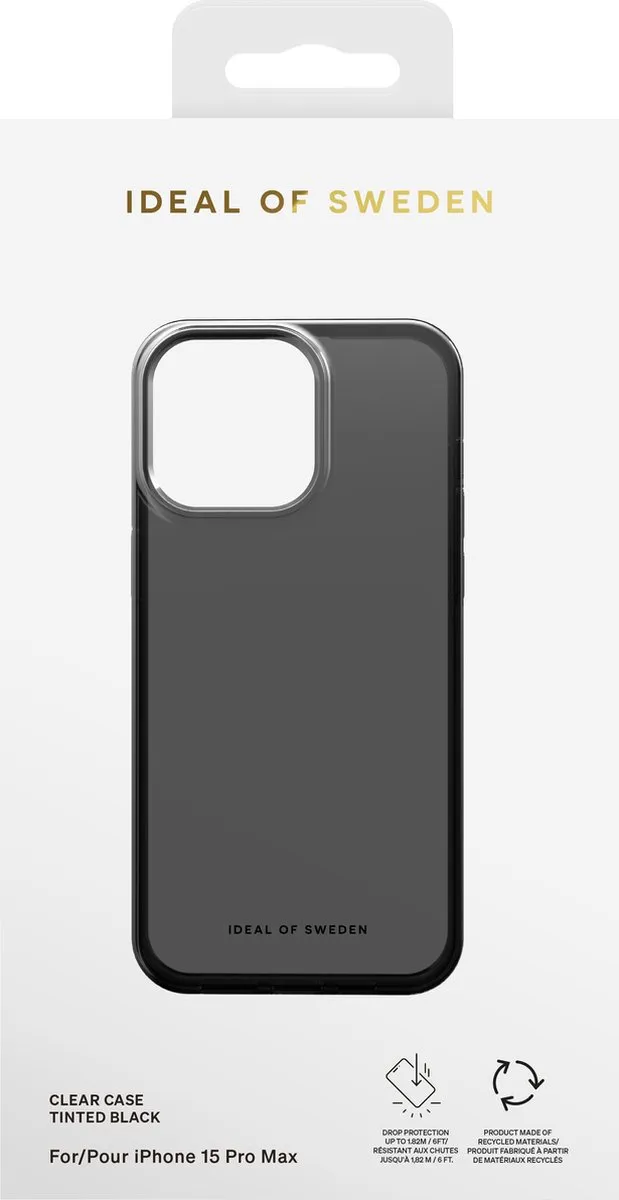 iDeal of Sweden Clear Case iPhone 15 Pro Max - Tinted Black