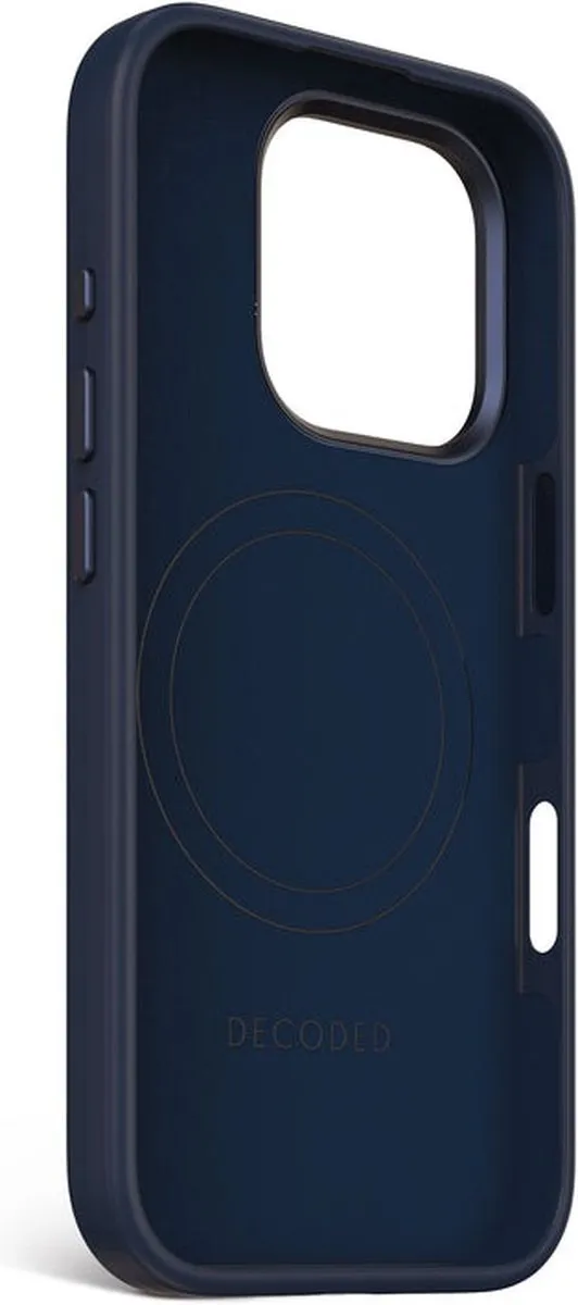 Decoded Siliconen Hoesje iPhone 16 Pro D25IPO16PBCS9BT - Navy Blauw Print