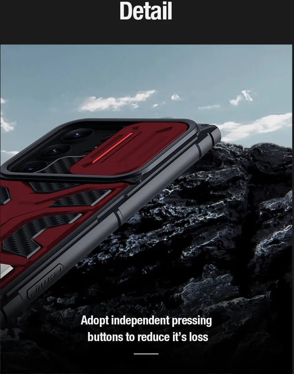 Nillkin Adventurer Samsung Galaxy S23 Ultra Hoesje - Rood