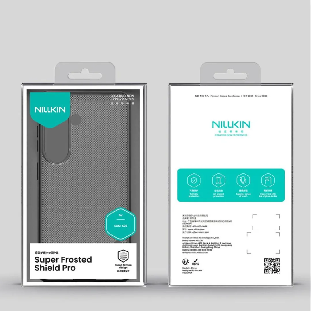 Nillkin Super Frosted Shield Hoesje Samsung Galaxy S23 Ultra - Transparant Zwart