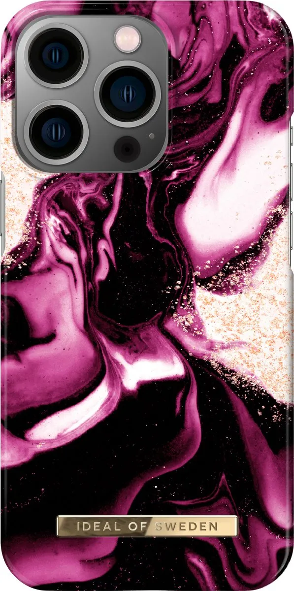iDeal of Sweden iPhone 13 Pro Backcover - Golden Ruby Marble