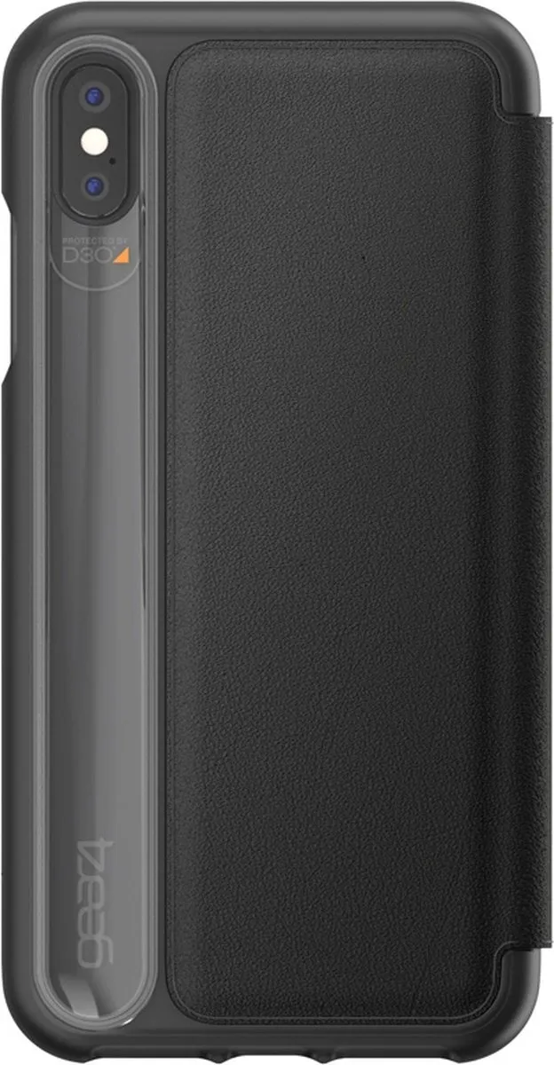 Gear4 Oxford Leren Hoesje iPhone XS Max - Zwart - afbeelding 2 van 6