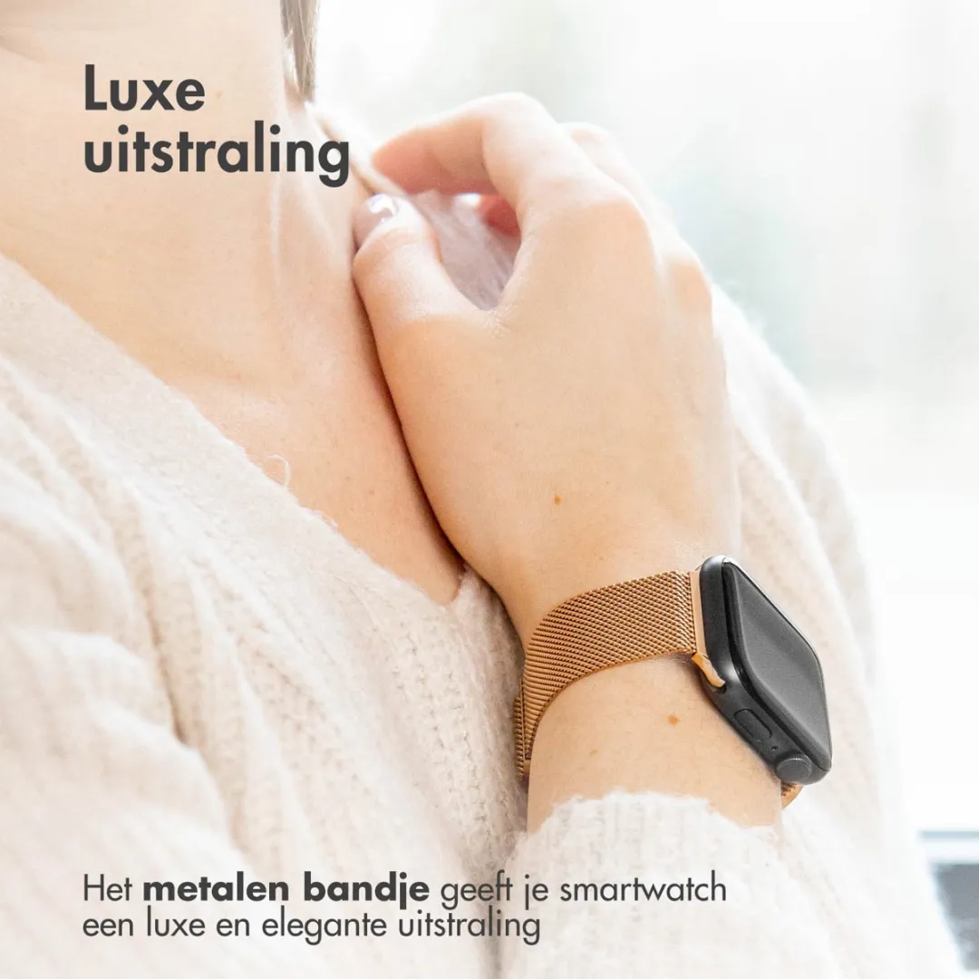 Imoshion Milanees Magnetisch Bandje Apple Watch - 44/45/46/49mm - Rosé Goud