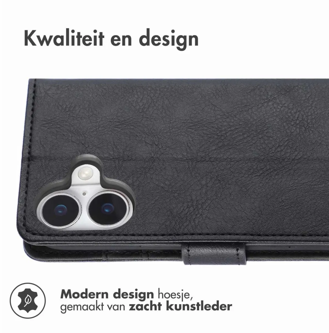 Imoshion Hoesje iPhone 16 Plus - 3 Pasjes - Zwart