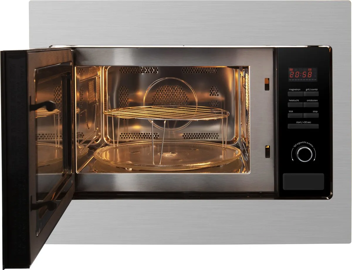 Inventum IMC6125F Inbouw Combi-oven 25L - 900W Magnetron - RVS/Zwart