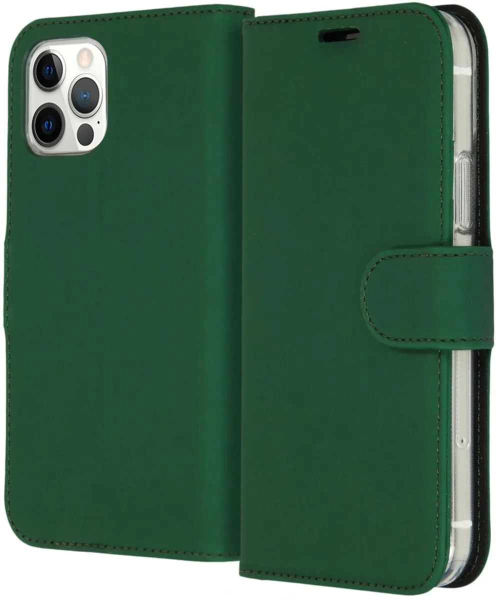 Accezz Hoesje iPhone 12 Pro/12 Wallet Softcase - Groen