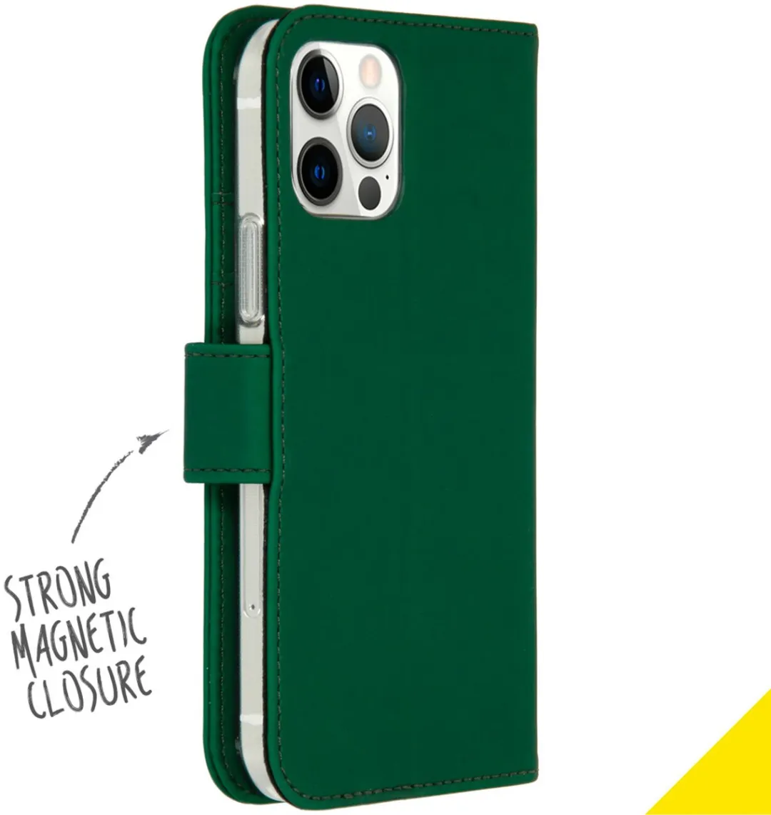 Accezz Hoesje iPhone 12 Pro/12 Wallet Softcase - Groen