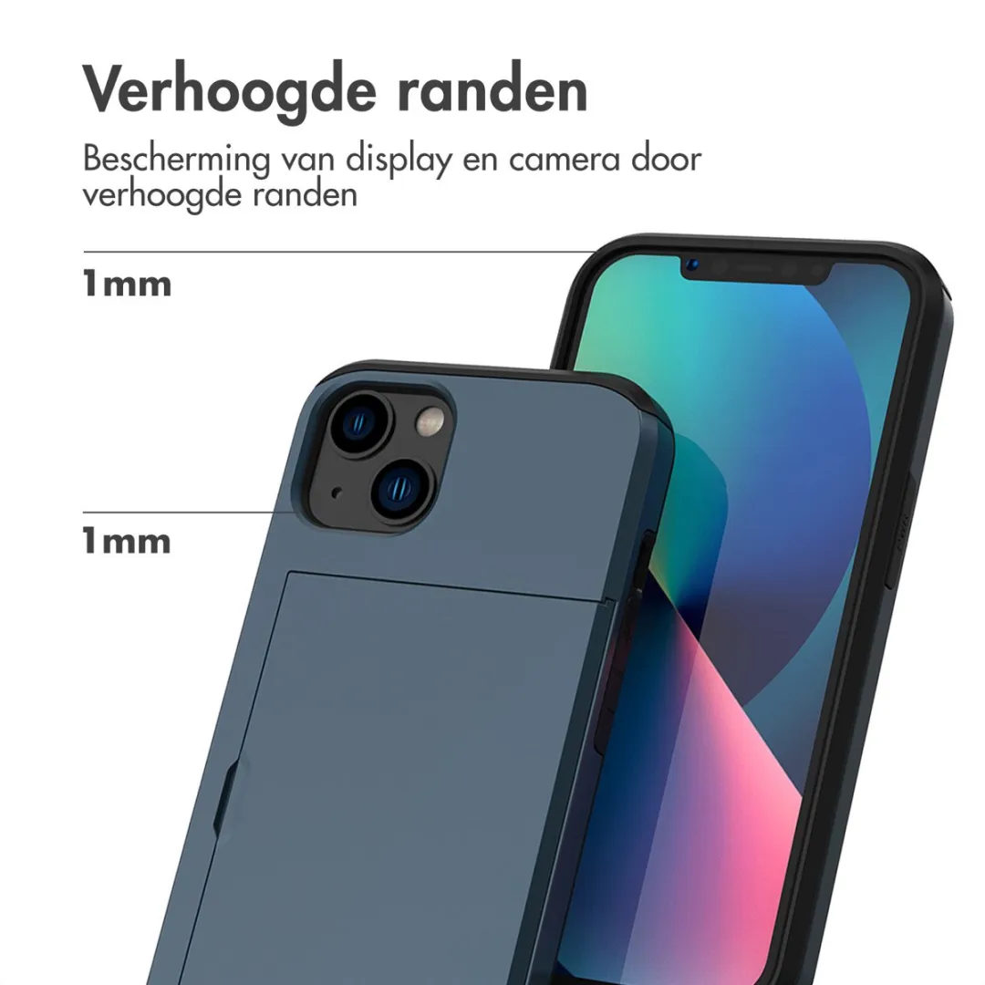 Imoshion Hoesje iPhone 13 - Donkerblauw - 2 Pasjes