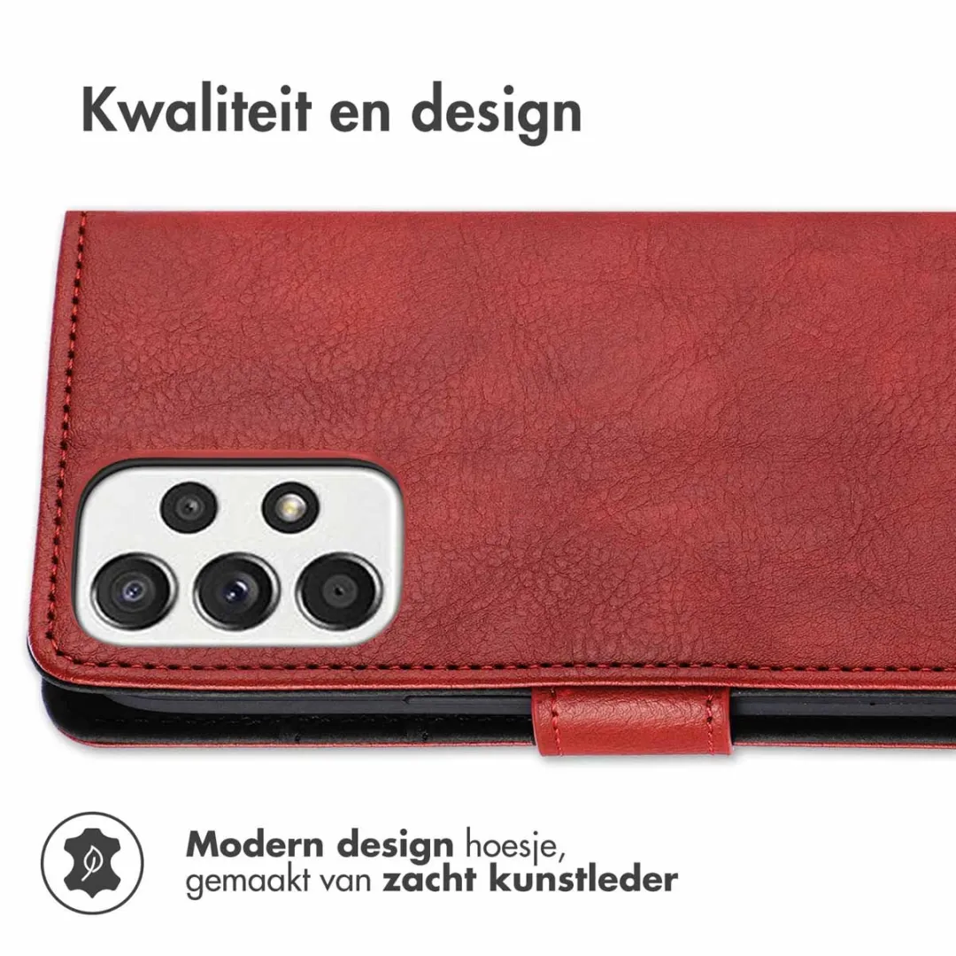 imosHion Hoesje Samsung Galaxy A53 - 3 Pasjes - Rood