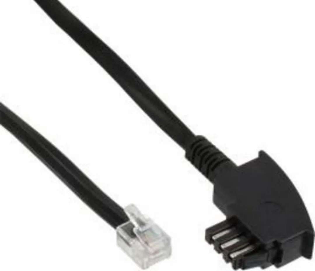 InLine TAE-N Aansluitkabel 6-pin 20m - Zwart