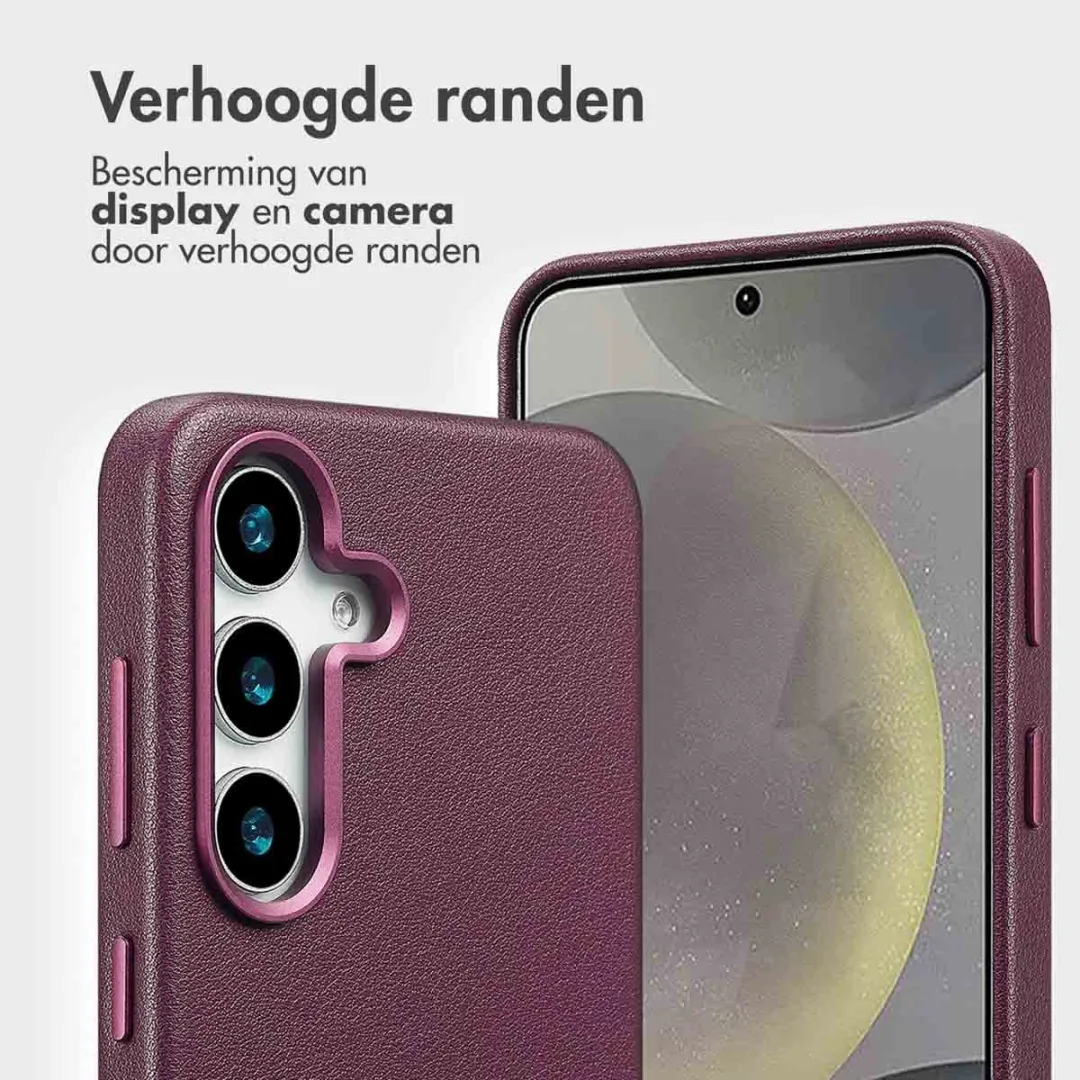 Accezz Galaxy S25 Leather Bookcase Hoesje - Heath Purple