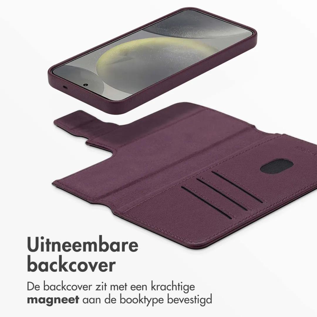 Accezz Galaxy S25 Leather Bookcase Hoesje - Heath Purple